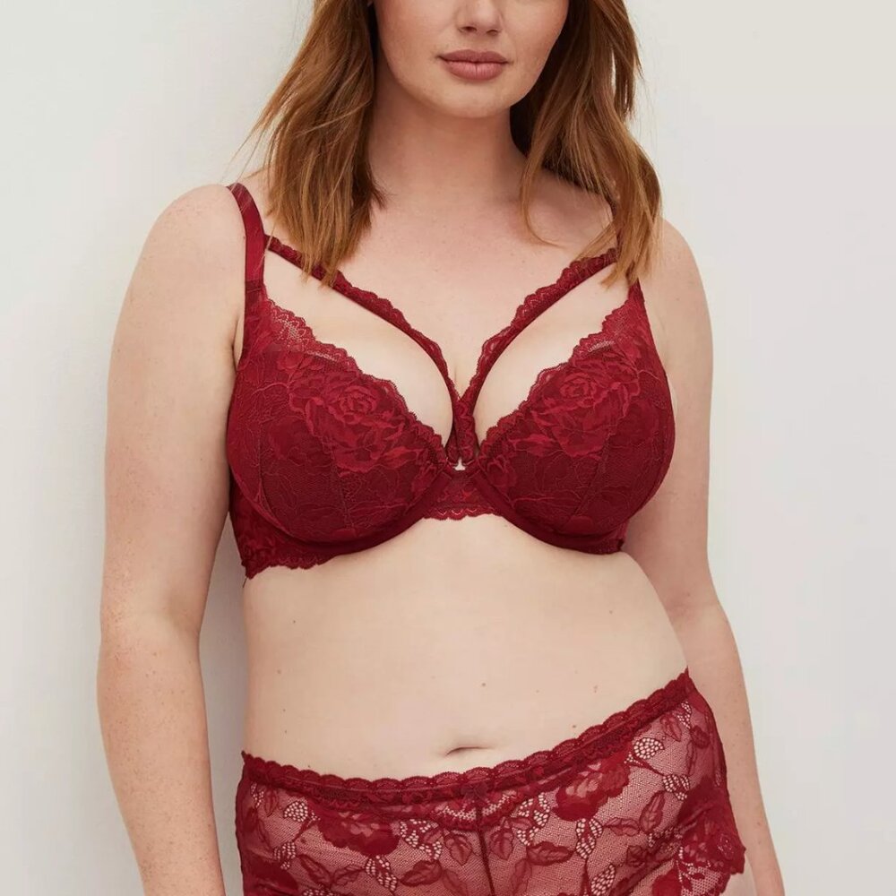 Pre-Owned Torrid Xo Plunging Push-Up Bra Plus Siz… - image 3